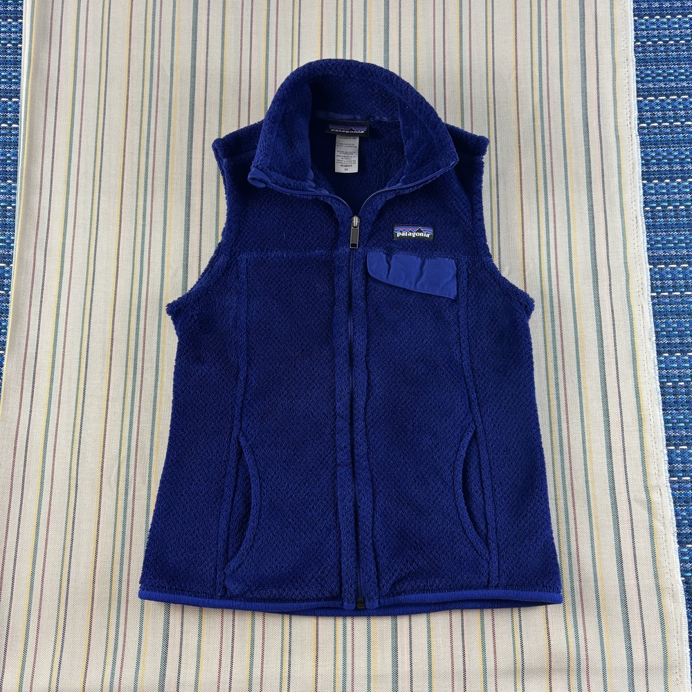 Patagonia Vest Womens XS Blue Polartec Thermal Pro Fleece Full Zip Outdoors